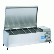 Vitrine réfrigérée porte-condiments inox pour 5 bacs GN1/3 + 1 GN1/2. 150×39,5×28,1 cm, température +2/+8 °C. Cool Head VRX 15/38S/S - 1834