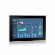 Panel PC industriel fanless 12.1 pouces 16:10 WXGA pour HMI, supervision et automatisation - EVI-12WAC avec façade IP66 et connectique complète
