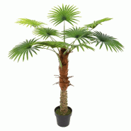 Atmosphera - Plante décorative tronc de palmier - vert plastique JJ092