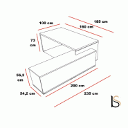 Bureau pour manager bicolore TAK - Mobel Linea - 185, Droite, Chêne grisé
