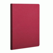 Clairefontaine Lot de 5 Carnet Age Bag A5, 192p./96 feuilles 90 g/m² brochure dos toilé, couv. Coloris rouge, quadrillé 5x5 - 3329687954220
