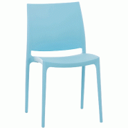 Décoshop26 - Chaise de jardin en plastique bleu design simple empilable 10_0000869 - bleu 3000727769607 Décoshop26 - Chaise de jardin en plastique bleu design simple empilable 10_0000869 - bleu 3000727769607