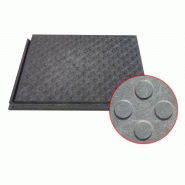 Demi-plaque pour la protection des sols - PVC recyclé, profilée antidérapante, 30 tonnes/m² - Remopla (103)