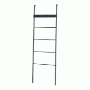 Helloshop26 - Étagère design intemporel salon chambre meuble de rangement échelle acier 160 x 50 x 28 cm noir 03_0011335 - noir acier 3000225700676