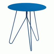 Helloshop26 - Table d'appoint 45 x 43 cm métal bleu 03_0010936 - bleu métal 3000225490607