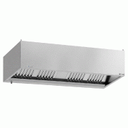Hotte caisson inox 2m avec moteur, régulateur, filtre et éclairage | Profondeur 900 mm