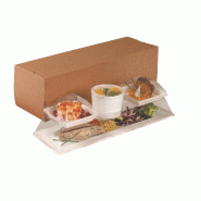 Kit plateau repas écrin carton vaisselle, couvercles 40X12,6X11,3cm - par 50