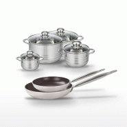 Lot Poêles 28/32 cm & Faitouts 12/16/20/24 cm Elo Bistro Line - noir 3176239986259
