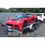 Porte voiture LIDER - grandes rampes - 2 essieux - PTAC 2000 kg - 394 x 190 cm - Référence 32670
