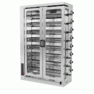 Rôtissoire à poulet gaz – 8 broches – capacité 40 poulets – 1098 × 480 × 2020 mm – 69 x 124 cm – Réf. AKS-SGS-8EG - AKS-SGS-8EG