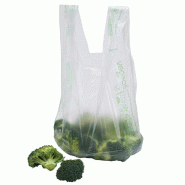 Sac bretelles bio-sourcé à nouer 21+13x45cm - rouleau compact de 400 sacs