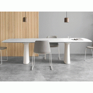 Table de réunion Essens - plateau en MDF plaqué bois - piètement en polyéthylène recyclable - L200/220/240 - P100/120 cm Table de réunion Essens - plateau en MDF plaqué bois - piètement en polyéthylène recyclable - L200/220/240 - P100/120 cm