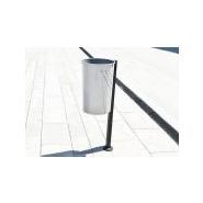 Poubelle publique Up10 - corbeille minimus - Novatilu - 45 litres - acier zingué avec cuve basculante Poubelle publique Up10 - corbeille minimus - Novatilu - 45 litres - acier zingué avec cuve basculante