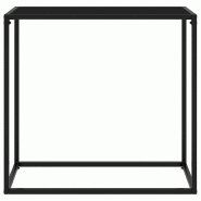 VidaXL Table console Noir 80x35x75 cm Verre trempé Modèle Zenith Horizon Plus - 322808