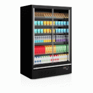 Vitrine réfrigérée pour supermarché à froid positif 1330mm Profondeur 740mm Galaxy+ GP14FGD Black TEFCOLD