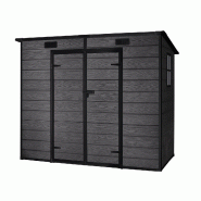 Wasabi - Abri Résine Noir 2,9m² Unité - 158x158x196cm - Abri de jardin extérieur - Double porte abattante - Fenêtre avec lumière naturelle - Noi Wasabi - Abri Résine Noir 2,9m² Unité - 158x158x196cm - Abri de jardin extérieur - Double porte abattante - Fenêtre avec lumière naturelle - Noi