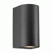 Applique murale CANTO Maxi 2 Aluminium Seaside noir, H.17.2 - IP44 - GU10 /Nordlux Extérieur - noir 5704924017209