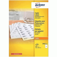 AVERY - Boite de 200 étiquettes autocollantes multi-usages, Format 210 x 148,5 mm, Impression copieur, (DP002-100) - 3266557210492