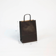 Clairefontaine 25 sacs cadeaux 160x80x210, kraft vergé 100 g/m², coloris noir - noir 395612C