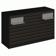 Comptoir Vertigo H T04 dble nat. L170cm - 3 tab.Coulis. 6tab.Amovib - noir