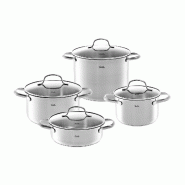 Fissler - San Francisco - Ensemble 4 pièces (casserole avec couvercle en verre 16 + 20 + 24 cm, casserole avec couvercle en verre 20 cm) - 4009209372