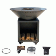 GRILLCHIC Pack Privilège Brasero Classique Acier 83 Gris Anthracite Double Cuve - PAPRIVBRACDCCL_83_90_RAL7016