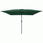 Helloshop26 - Parasol de jardin pliable moderne 295 x 295 x 245 cm en polyester vert 02_0058796 - vert acier 3000240779848