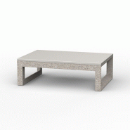 Pouf lounge ottoman FRAME - écru granit