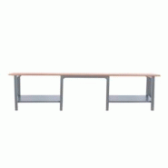PROREGAL Etabli BUFFALO WOOD | HxLxP 86,5x300x75cm | Capacité de Charge 1000kg | Gris - gris métal PR_RS157-95 PROREGAL Etabli BUFFALO WOOD | HxLxP 86,5x300x75cm | Capacité de Charge 1000kg | Gris - gris métal PR_RS157-95