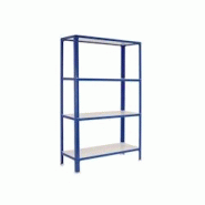 PROREGAL Étagère de vie LIVING KOALA WOOD avec 4 étagères | HxLxP 160x80x30cm | Charge du compartiment 150kg | Bleu/Blanc - bleu métal RS104-02 PROREGAL Étagère de vie LIVING KOALA WOOD avec 4 étagères | HxLxP 160x80x30cm | Charge du compartiment 150kg | Bleu/Blanc - bleu métal RS104-02