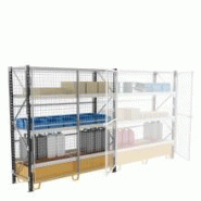 Rayonnage acier grillagé - Profondeur 800 mm - 3 niveaux - 1800 x 800 x 2000-2500 mm