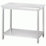 Table de travail Gredil avec tablette inférieure, 1400x600x850 mm, sans rebord, à monter soi-même - DAT14672