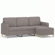 VidaXL Canapé à 3 places avec repose-pieds Taupe 180 cm Tissu Modèle Orion Master Vision - 3201199