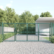 Vidaxl portal de jardin maille vert 350x175 cm acier galvanisé 154534 Vidaxl portal de jardin maille vert 350x175 cm acier galvanisé 154534