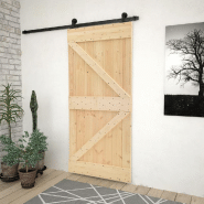 Vidaxl porte coulissante avec kit de quincaillerie 80x210cm pin massif 3057489