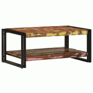 VidaXL Table basse multicolore 90x50x38 cm bois de récupération massif Modèle Orion Design - 4102717
