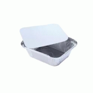 1000 Barquettes Moules Operculables en Aluminium 450 ml 147 x 122 x 40 mm avec Couvercle en Carton Blanc Alu - D-Work - gris 3664100211079 1000 Barquettes Moules Operculables en Aluminium 450 ml 147 x 122 x 40 mm avec Couvercle en Carton Blanc Alu - D-Work - gris 3664100211079