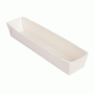 Barquette sandwich The Pack carton ondulé nano micro 7x30x5 cm blanc - par 200