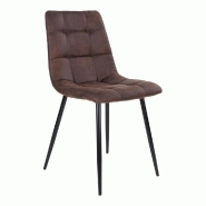 Chaise de repas middelfart microfibre - marron foncé