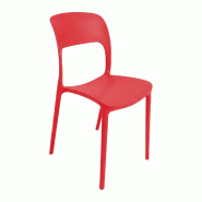 Chaise Sicignano Noemi en polypropylène cm.80x48x42 rouge - rouge plastique polypropylène 8053632012479