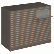 Comptoir Vertigo H T03nat. Spl.Droit L120cm 2tabl.Couliss.4tab.Amovib.Noyerfoc