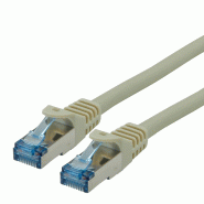 Cordon ROLINE S/FTP(PiMF) Cat.6A / 10 Gigabit, LSOH, Component Level, gris, 7,5 m_0