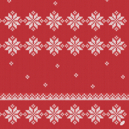 DUNI - Serviette 40x40cm ouate 4 plis Knitted Traditions - 6x50 = 300 pièces - rouge Matériau naturel 228904
