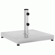 Helloshop26 - Base de parasol solide et stable avec adaptateurs 49,5 x 49,5 x 38 cm en acier inoxydable argenté 02_0047471 - argenté inox 3000234797