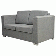 Helloshop26 - Canapé 2 places de salon salle de séjour maison intérieur tissu gris clair 02_0019064 - gris Bois massif 3000949988008