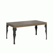 Itamoby Table Extensible Paxon Premium 120/380X90 Cm Gris Tourterelle Avec Pieds Anthracite - beige 8050598908167