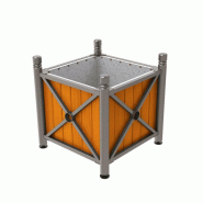 Jardinière en Acier et Bois - 2 Finitions Intérieures - 75 Kg - Livré Monté_0