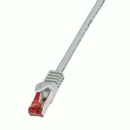 LogiLink Professional Câble patch, Cat.6, S/FTP, 5,0 m, gris, 5 m - gris 4052792021080
