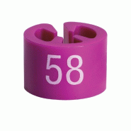 Marque taille T58 - Sachet de 50 - Violet en plastique pour cintres