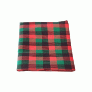 Nappe pliee tissu tartan rouge/vert/blanc 150cm x 240cm Nappe pliee tissu tartan rouge/vert/blanc 150cm x 240cm